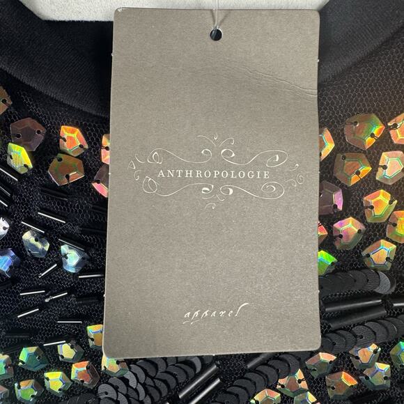 Anthropologie Nanette Lepore XS Beaded Short Sleeve Top NWT Designer - Picture 3 of 10